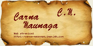 Čarna Maunaga vizit kartica